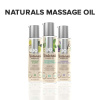 фото Массажное масло System JO - Naturals Massage Oil - Peppermint&Eucalyptus с эфирными маслами (120 мл)  || фото Масажна олія System JO - Naturals Massage Oil - Peppermint & Eucalyptus з натуральними ефірними олія 