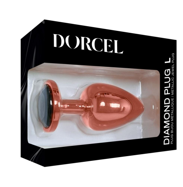 купить Металлическая анальная пробка с украшением в виде кристалла Dorcel - Diamond Plug L