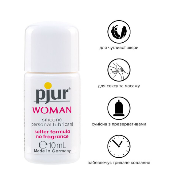 купить Смазка на силиконовой основе pjur Woman 10 мл, без ароматизаторов и консервантов специально для нее