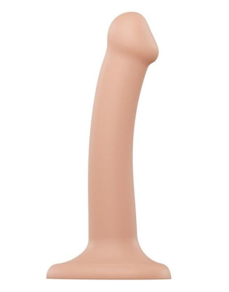 Насадка для страпону Strap-On-Me Dual Density Dildo Flesh S, діаметр 2,7см, двошарова, гнучка