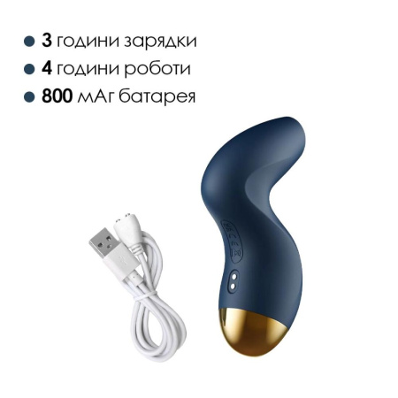 фото Вакуумный клиторальный стимулятор Svakom Pulse Pure Navy Blue, 5 режимов, 5 интенсивностей в каждом  || фото Вакуумний кліторальний стимулятор Svakom Pulse Pure Navy Blue, 5 режимів, 5 інтенсивностей у кожному 