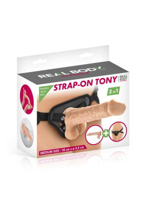 фото Страпон Real Body - Tony 18 см  || фото Страпон Real Body - Tony 18 см 