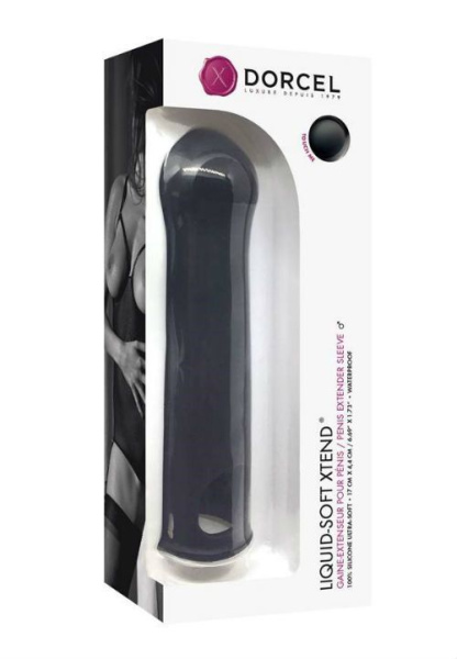 купить Удлиняющая насадка на член Dorcel LIQUID-SOFT XTEND (до +3,8см), с кольцом для мошонки