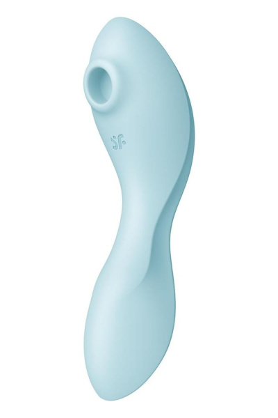 купити Вакуумний смарт-стимулятор із вібрацією Satisfyer Curvy Trinity 5 (Blue), керування зі смартфона