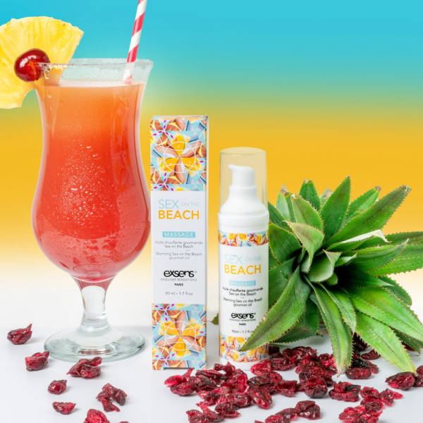 купить Массажное масло EXSENS Sex on the Beach 50мл разогревающее, без сахара, без парабенов, съедобное