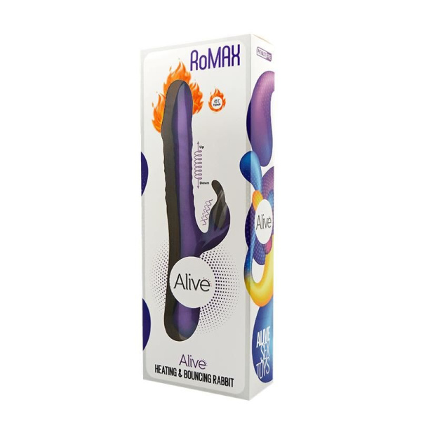 купити Вібратор кролик з підігрівом і ротацією Alive RoMAX Purple