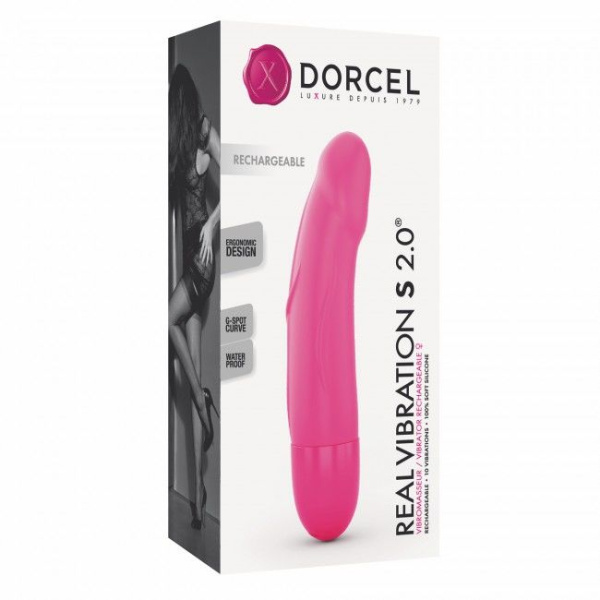 купить Вибратор Dorcel Real Vibration S Magenta 2.0, диам 3,7см, перезаряжаемый, для точки G