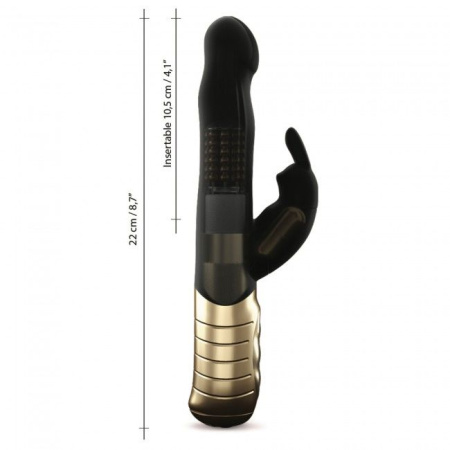 фото Вибратор-кролик Dorcel Baby Rabbit Gold 2.0 с жемчужным массажем и вращающейся головкой  || фото Вібратор-кролик Dorcel Baby Rabbit Gold 2.0 з перлинним масажем і головкою, що обертається 