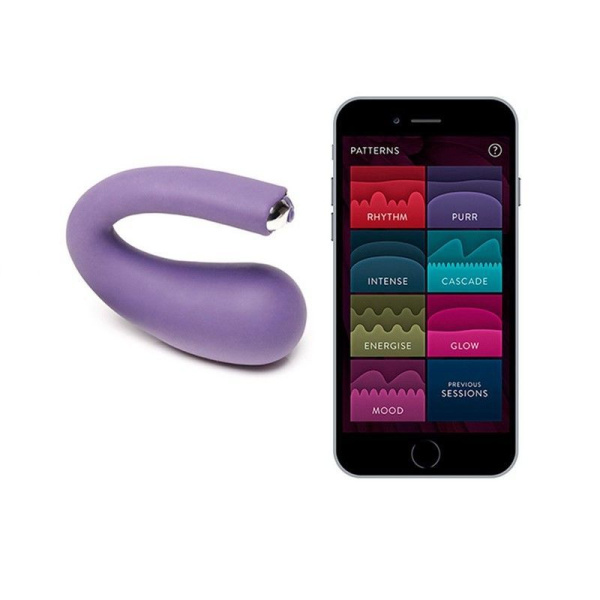 купить Премиум виброяйцо со стимуляцией клитора Je Joue - DUA Purple, управление со смартфона, 2 мотора
