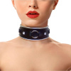 фото Ошейник из натуральной кожи со стразами и кольцом Art of Sex -  Collar Ring