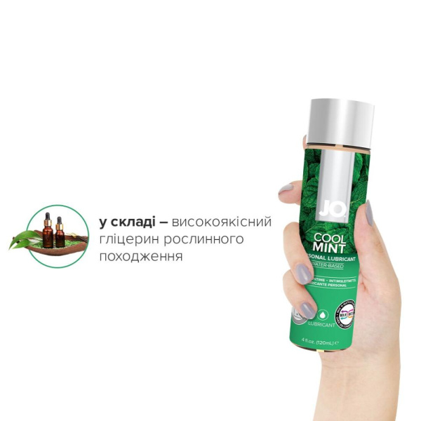 купить Смазка на водной основе System JO H2O — Cool Mint (120 мл) без сахара, растительный глицерин