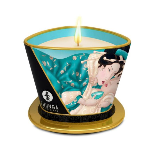 купить Массажная свеча Shunga Massage Candle - Island Blossoms (170 мл) с афродизиаками