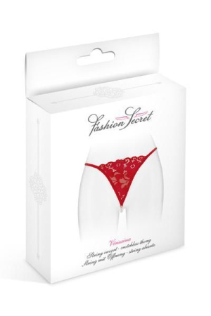 фото Трусики-стринги с жемчужной ниткой Fashion Secret VENUSINA Red  || фото Трусики-стрінги з перлинною ниткою Fashion Secret VENUSINA Red 