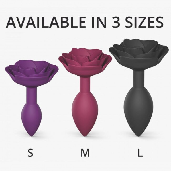 купить Силиконовая анальная пробка Love To Love OPEN ROSES S SIZE - PURPLE RAIN