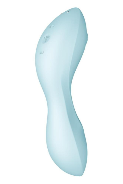 купити Вакуумний смарт-стимулятор із вібрацією Satisfyer Curvy Trinity 5 (Blue), керування зі смартфона