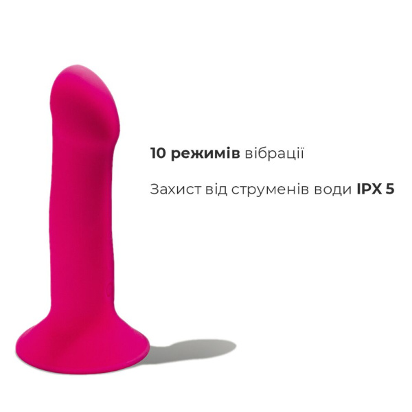 купить Дилдо с вибрацией Adrien Lastic Hitsens 2 Pink, отлично для страпона, макс диаметр 4см, длина 17,2см