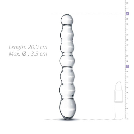 фото Стеклянный дилдо в виде бусин Gildo Glass Dildo No. 19  || фото Скляний ділдо у вигляді намистин Gildo Glass Dildo No. 19 