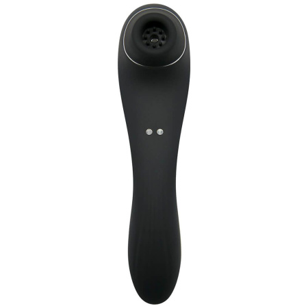 Вібратор і вакуумний стимулятор Alive Midnight Quiver Black - іграшка 2 в 1