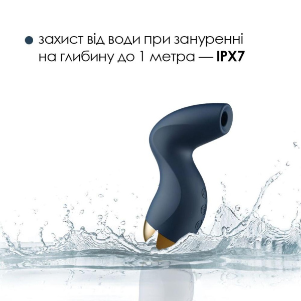 купить Вакуумный клиторальный стимулятор Svakom Pulse Pure Navy Blue, 5 режимов, 5 интенсивностей в каждом