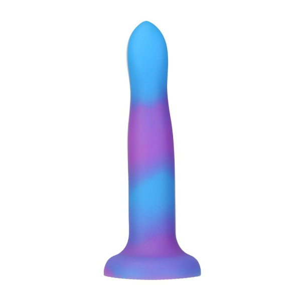 купить Светящийся в темноте фаллоимитатор ADDICTION - Rave - 8" Glow in the Dark Dildo - Blue Purple