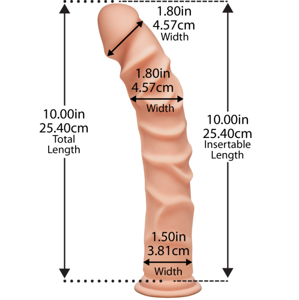 купить Фаллоимитатор Doc Johnson The D - Ragin D - 10 Inch Without Balls - ULTRASKYN, диаметр 3,8см