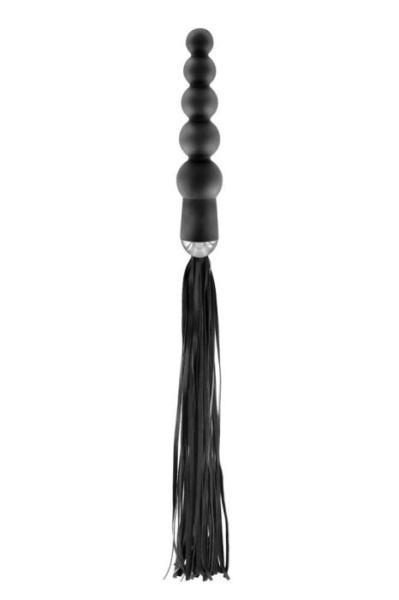 купить Флоггер с ручкой - анальными бусами Fetish Tentation Whip with Rosary Handle