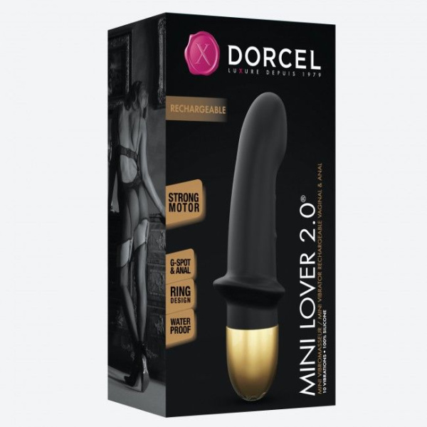 купить Вибратор Dorcel Mini Lover Black 2.0 перезаряжаемый, для точки G и массажа простаты
