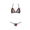 фото Комплект белья MELISSA BIKINI black L/XL - Passion: лиф со шнуровкой и трусики стринги  || фото Комплект білизни MELISSA BIKINI black L/XL - Passion: ліф зі шнурівкою і трусики стрінги 