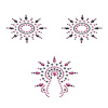 фото Пэстис из кристаллов Petits Joujoux Gloria set of 3 - Black/Pink, украшение на грудь и вульву