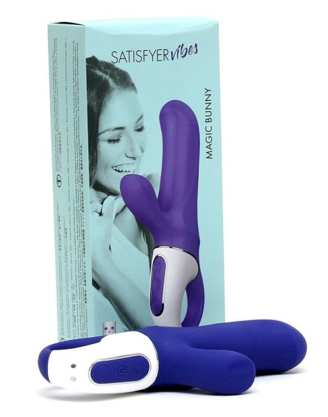 купити Мощный вибратор-кролик Satisfyer Vibes Magic Bunny, два мотора, литой силикон