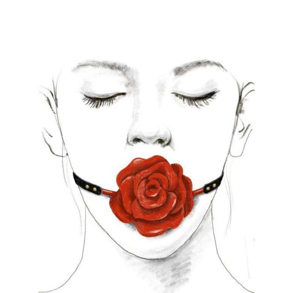 купить Роскошный кляп в виде розы Zalo - Rose Ball Gag, двойное использование