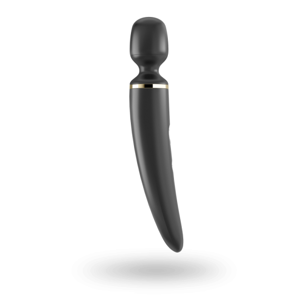 купити Вібромасажер Satisfyer Wand-er Woman (Black/Gold), водонепроникний, потужний, розмір XXL