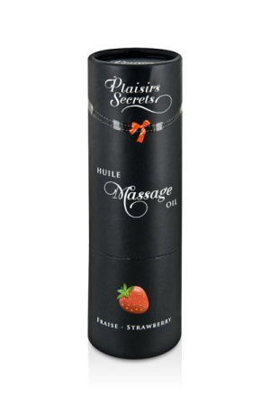 фото Массажное масло Plaisirs Secrets Strawberry (59 мл) с афродизиаками, съедобное, подарочная упаковка  || фото Масажна олія Plaisirs Secrets Strawberry (59 мл) з афродизіаками, їстівна, подарункова упаковка 