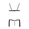 фото Комплект белья KASSANDRA SET OpenBra black L/XL - Passion Exclusive: лиф из бахромы, трусики-юбка  || фото Комплект білизни KASSANDRA SET OpenBra black L/XL - Passion Exclusive: ліф з бахромою, трусики-спідн 