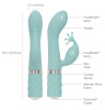 фото Роскошный вибратор-кролик Pillow Talk - Kinky Teal с кристаллом Сваровски, мощный  || фото Розкішний вібратор-кролик Pillow Talk - Kinky Teal з кристалом Сваровські, потужний 