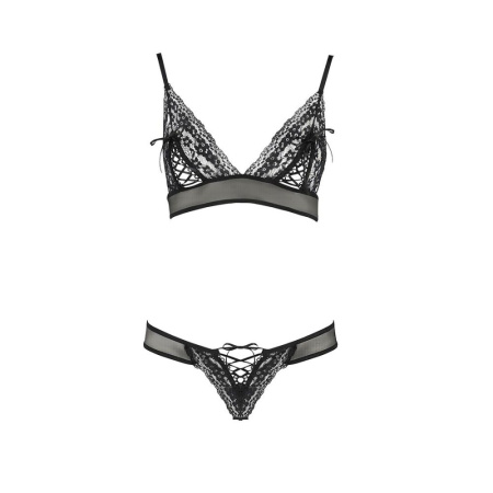 фото Комплект белья ERZA SET black L/XL - Passion: лиф и трусики  || фото Комплект білизни ERZA SET black L/XL - Passion: ліф і трусики 