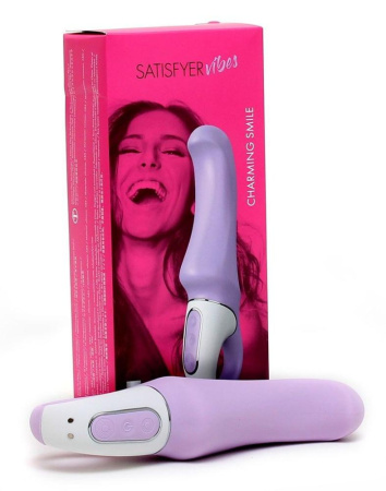 фото Мощный вибратор Satisfyer Vibes Charming Smile с гибким стволом, литой силикон, 12 режимов работы  || фото Мощный вибратор Satisfyer Vibes Charming Smile с гибким стволом, литой силикон 