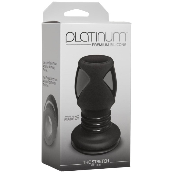 купить Анальный туннель Doc Johnson Platinum Premium Silicone - The Stretch - Medium - Black