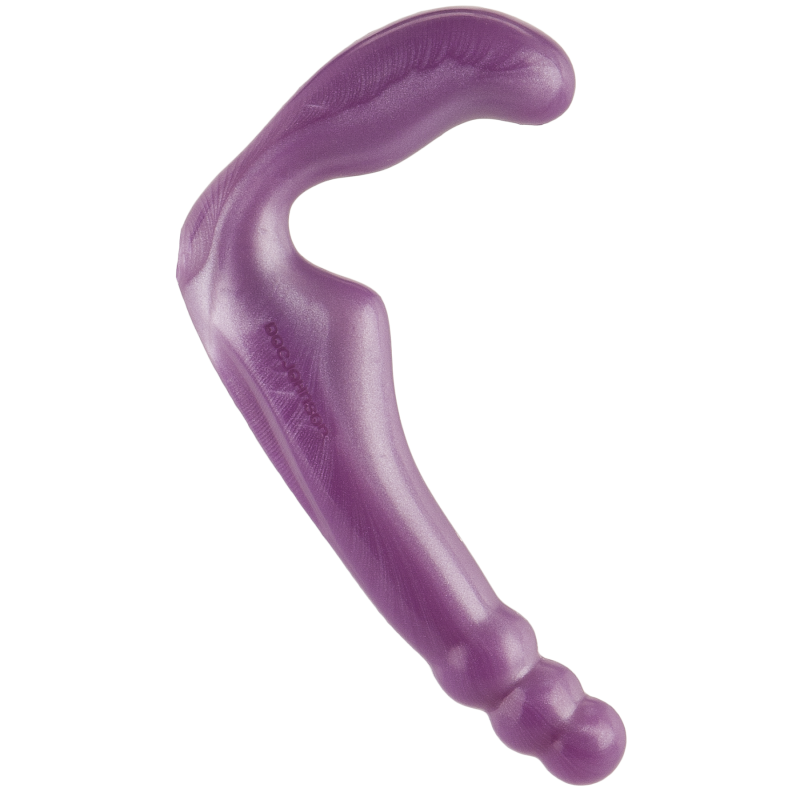 Безремневой страпон Doc Johnson The Gal Pal Purple, платинум силікон, діаметр 3 см