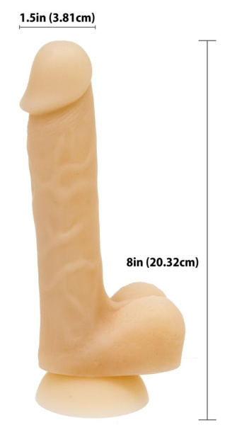 купить Фаллоимитатор с памятью формы, на присоске ADDICTION — DAVID 8″ Silicone Dong, вибропуля в подарок