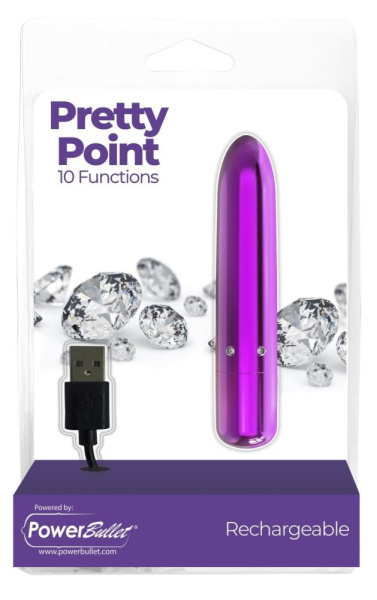купить Вибропуля PowerBullet - Pretty Point Rechargeable Bullet Purple