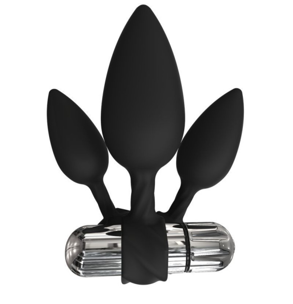 купить Набор анальных вибропробок Bathmate Anal Training Plugs VIBE, диаметр 2,5см - 3,1см - 3,8см