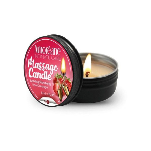 купить Массажная свеча "Клубника в шампанском" Amoreane Sparkling Strawberry (30 мл)