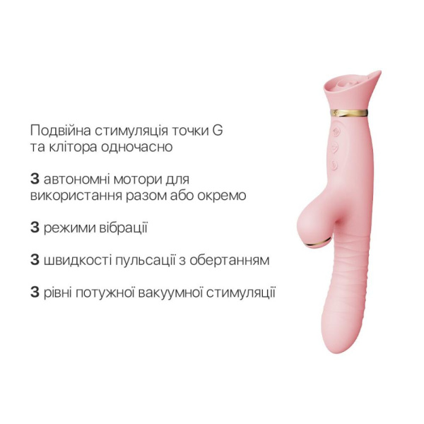 купити Пульсатор-вібратор із вакуумною стимуляцією клітора Zalo - ROSE Thruster Strawberry Pink