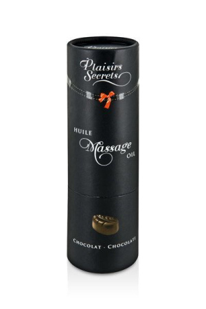 фото Массажное масло Plaisirs Secrets Chocolate (59 мл) с афродизиаками, съедобное, подарочная упаковка  || фото Масажна олія Plaisirs Secrets Chocolate (59 мл) з афродизіаками, їстівна, подарункове паковання 