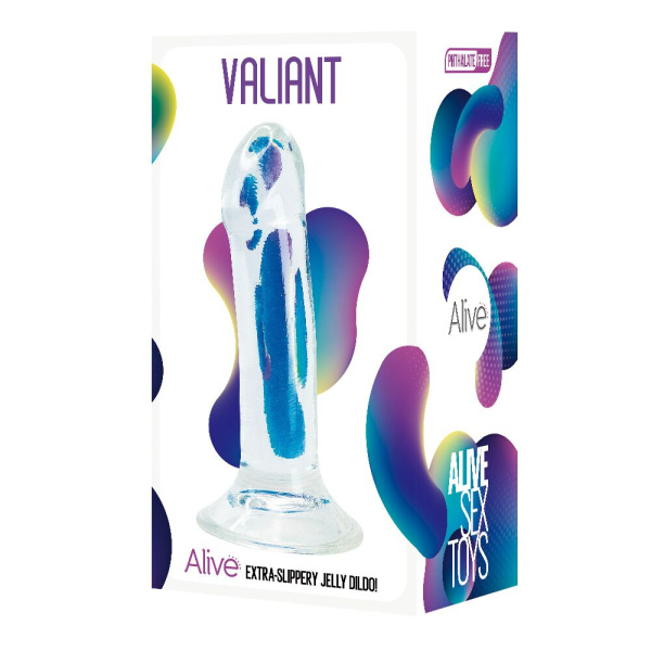 купить Прозрачный фаллоимитатор Alive Valiant Jelly Dildo