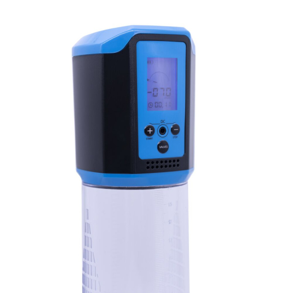 купить Автоматическая вакуумная помпа Men Powerup Passion Pump Blue, LED-табло, перезаряжаемая, 8 режимов