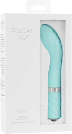фото Роскошный вибратор Pillow Talk - Sassy Teal с кристаллом Сваровски для точки G, подарочная упаковка  || фото Розкішний вібратор Pillow Talk - Sassy Teal з кристалом Сваровські для точки G, подарункова упаковка 