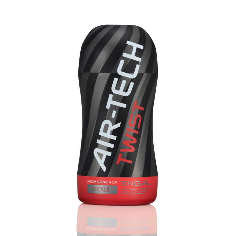 Мастурбатор Tenga Air-Tech TWIST Tickle Red зі змінною тугістю обхвату, ефект глибокого мінету