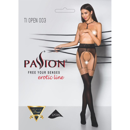 фото Эротические колготки TIOPEN 003 nero 3/4 (20/40 den) - Passion, имитация чулок и пояса  || фото Еротичні колготки TIOPEN 003 nero 3/4 (20/40 den) - Passion, імітація панчох і пояса 